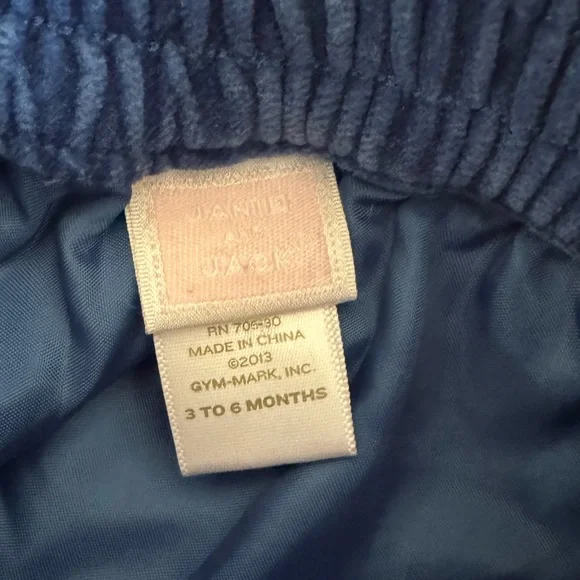 Blue Velvet Janie and Jack Skirt Baby Blue Floral Embroidery 3-6 Mo Hanukkah - Picture 2 of 13